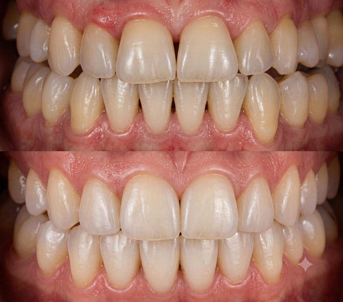 Periodontitis antes y después del tratamiento